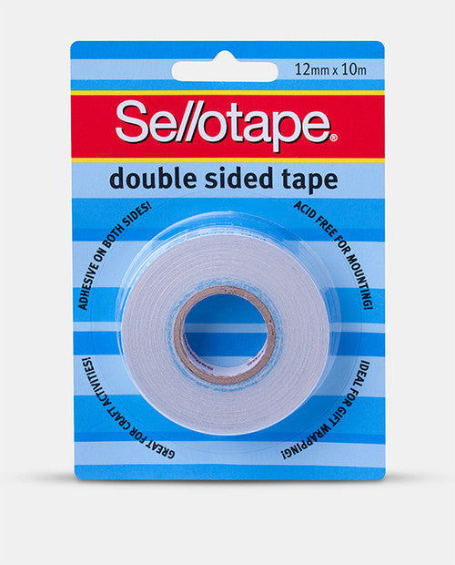 SELLOTAPE 960600 DOUBLE SIDED TAPE ROLL WITH LINER 12MM X 10M