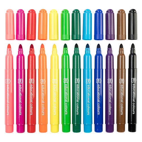 EDUCATIONAL COLOURS MASTER MEGA MARKERS PACK OF 12