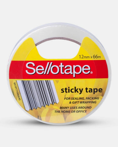 SELLOTAPE STICKY TAPE ROLL 12MM X 66M LARGE