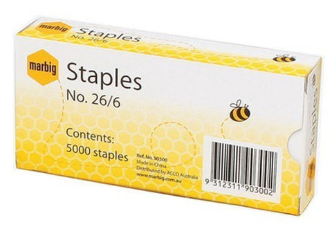 STAPLES NO. 26/6 BOX 5000
