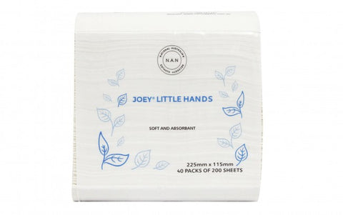 JOEY LITTLE HANDS INTERLEAVED PAPER TOWEL (40 X 200 SHEETS)