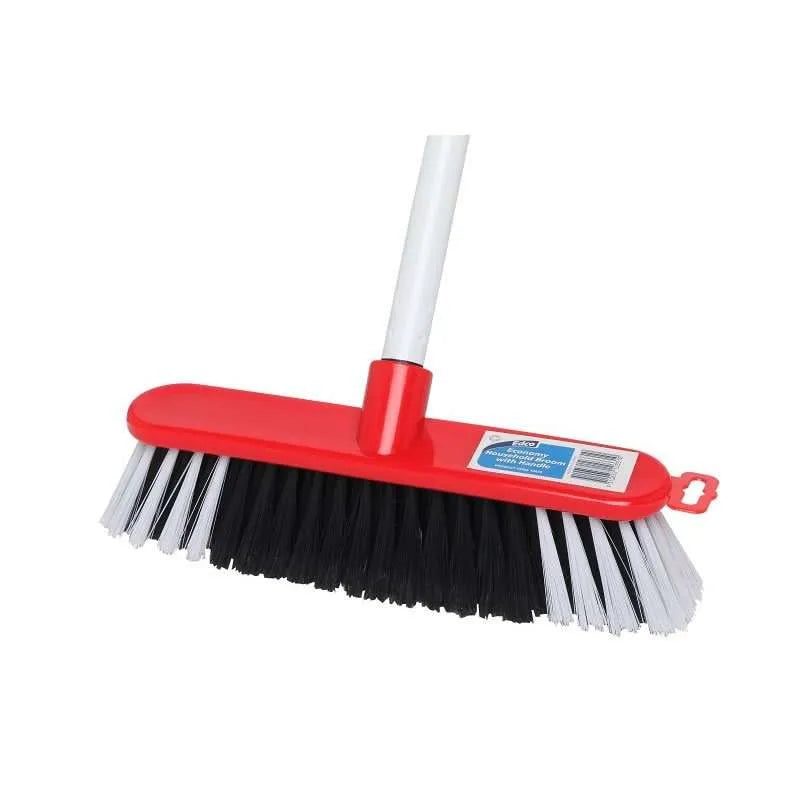 EDCO Economy Household Broom With Handle - Assorted Colours