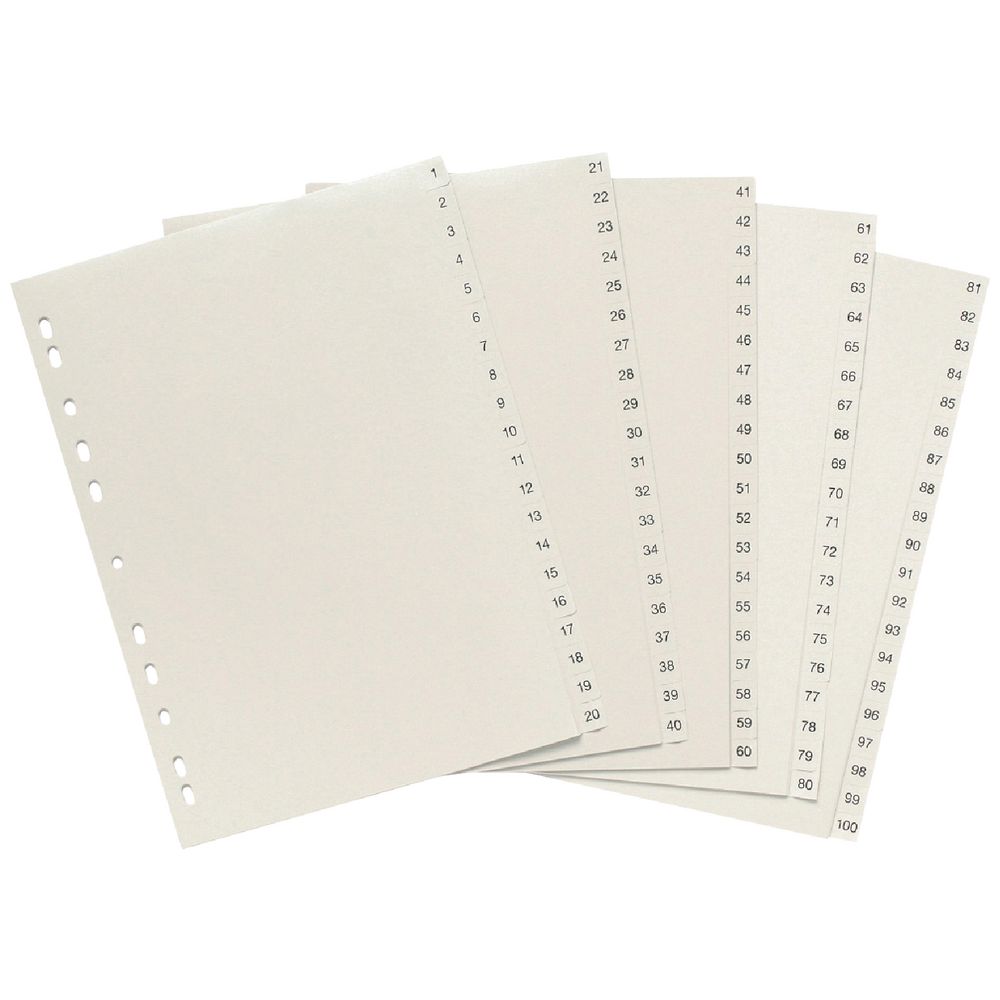 Marbig A4 A-Z Divider Tab Grey