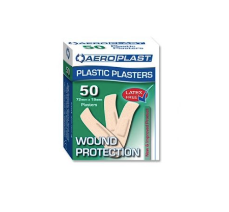 AeroPlast Plastic Bandages 50 Strip Pack