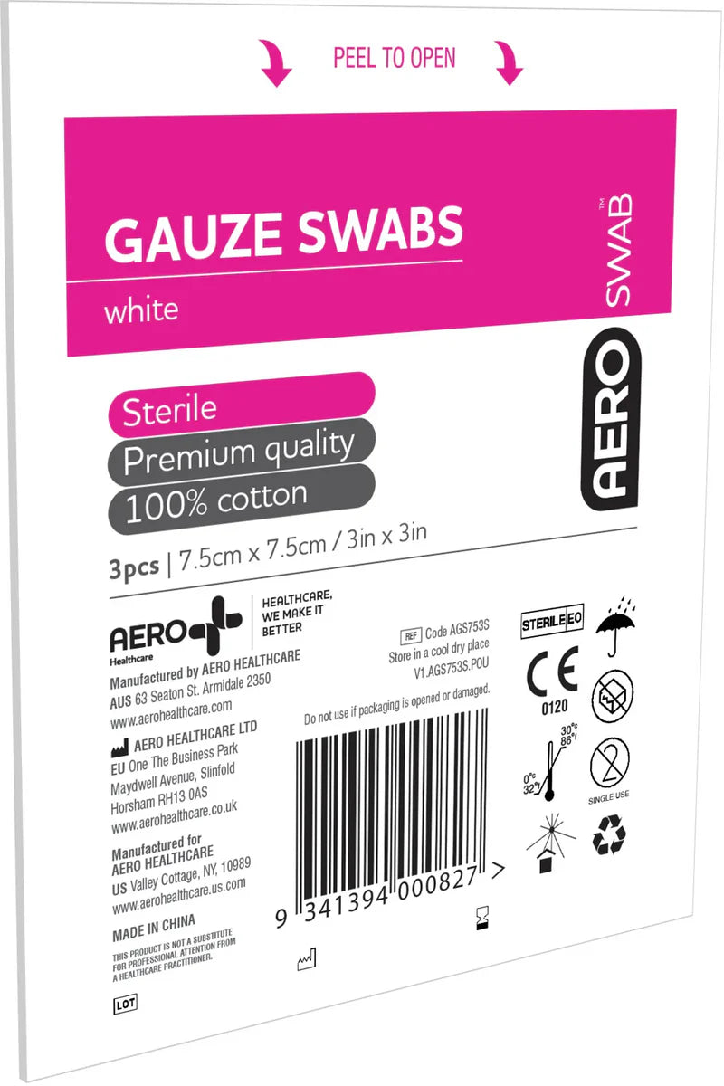 AeroSwab Gauze Swab Sterile 3 Pack