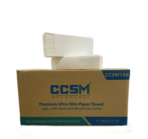CCSM PREMIUM ULTRASLIM HAND TOWEL 20 PKTS X 150 SHEET