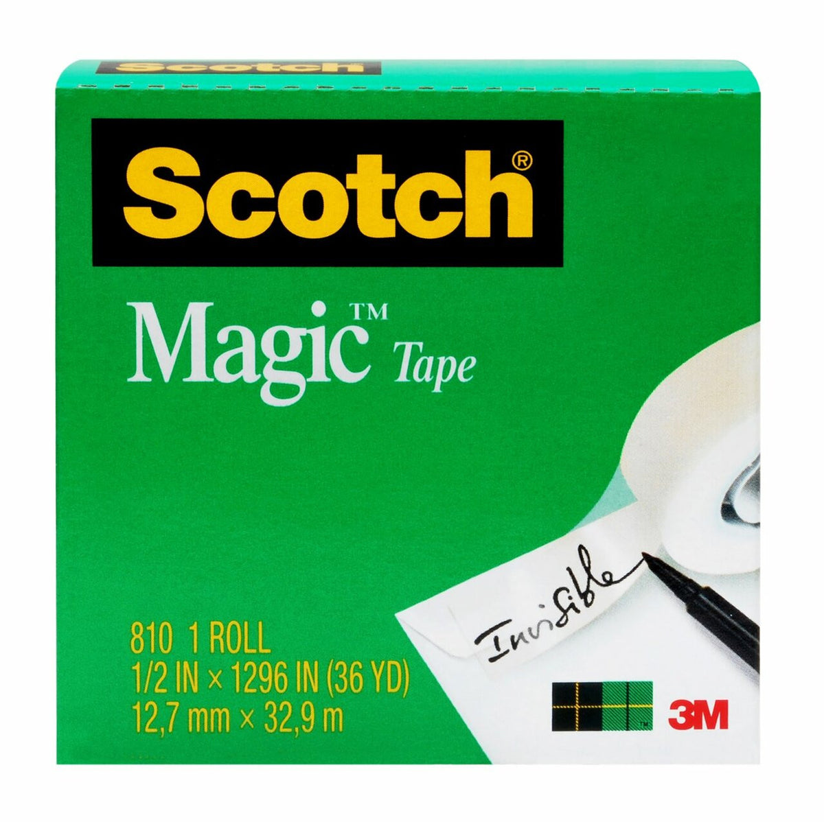 SCOTCH 810 MAGIC TAPE 12MM X 33M REFILL CLEAR ROLL