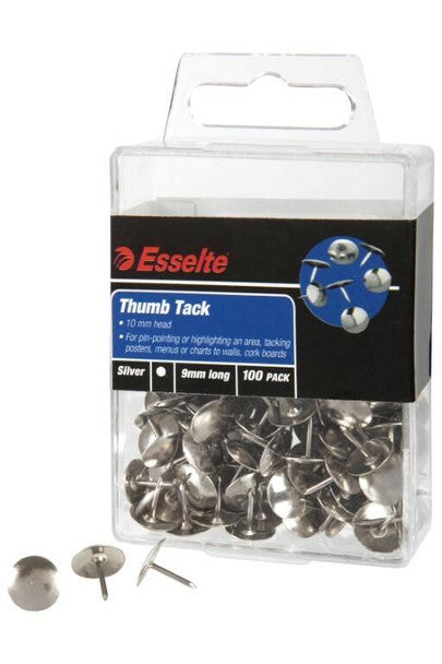 Esselte Thumb Tacks Assorted Pack 100