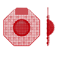 URINAL SCREENS - BERRY