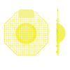 URINAL SCREENS - LEMON